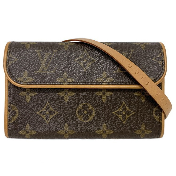 Louis Vuitton Bag Waist Belt Florentine Flap Monogram Pochette Brown - Picture 1 of 9
